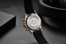Часы PAGANI DESIGN Мужские кварцевые, водонепроницаемые до 100 м, спортивные часы с роскошным сапфировым стеклом и резиновым ремешком, мужские часы с хронографом Gold Black
