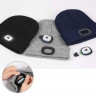 Зимняя шапка Rittlekors Gear со светодиодной подсветкой NN6601, USB-аккумулятор серо-фиолетовый