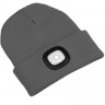 Зимняя шапка Rittlekors Gear со светодиодной подсветкой NN6601, USB-аккумулятор темно-серый меланж