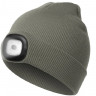 Зимняя шапка Rittlekors Gear со светодиодной подсветкой NN6601, USB-аккумулятор светло-серый