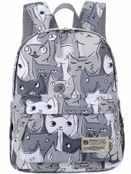 Молодёжный рюкзак с красочным принтом от Rittlekors Gear 5687 светло-серый