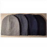 Зимняя вязаная мягкая гладкая мужская шапка NNIA1-3 серый