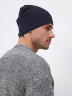 Зимняя вязаная мягкая гладкая мужская шапка NNIA1-3 синий