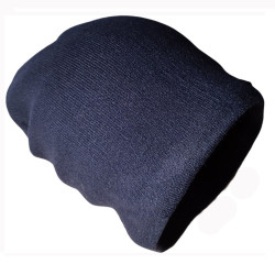 Зимняя вязаная мягкая гладкая мужская шапка GMIA12 синий