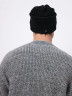 Зимняя вязаная мягкая гладкая мужская шапка NNIA1-3 чёрный