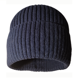 Зимняя ребристая вязаная мужская шапка GNE11-2 синий