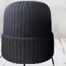 Зимняя ребристая вязаная мужская шапка NN11-2 синий