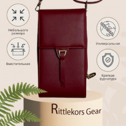 Клатч женский сумка Rittlekors Gear NN3030 бордовый