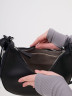 Сумка женская кросс-боди на плечо хобо Y2122 цвет черный
