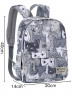 Молодёжный рюкзак с красочным принтом от Rittlekors Gear 5682 светло-серый