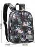Молодёжный рюкзак с красочным принтом от Rittlekors Gear 5682 цветочный куст чёрный
