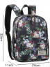 Молодёжный рюкзак с красочным принтом от Rittlekors Gear 5687 Цветочный куст чёрный